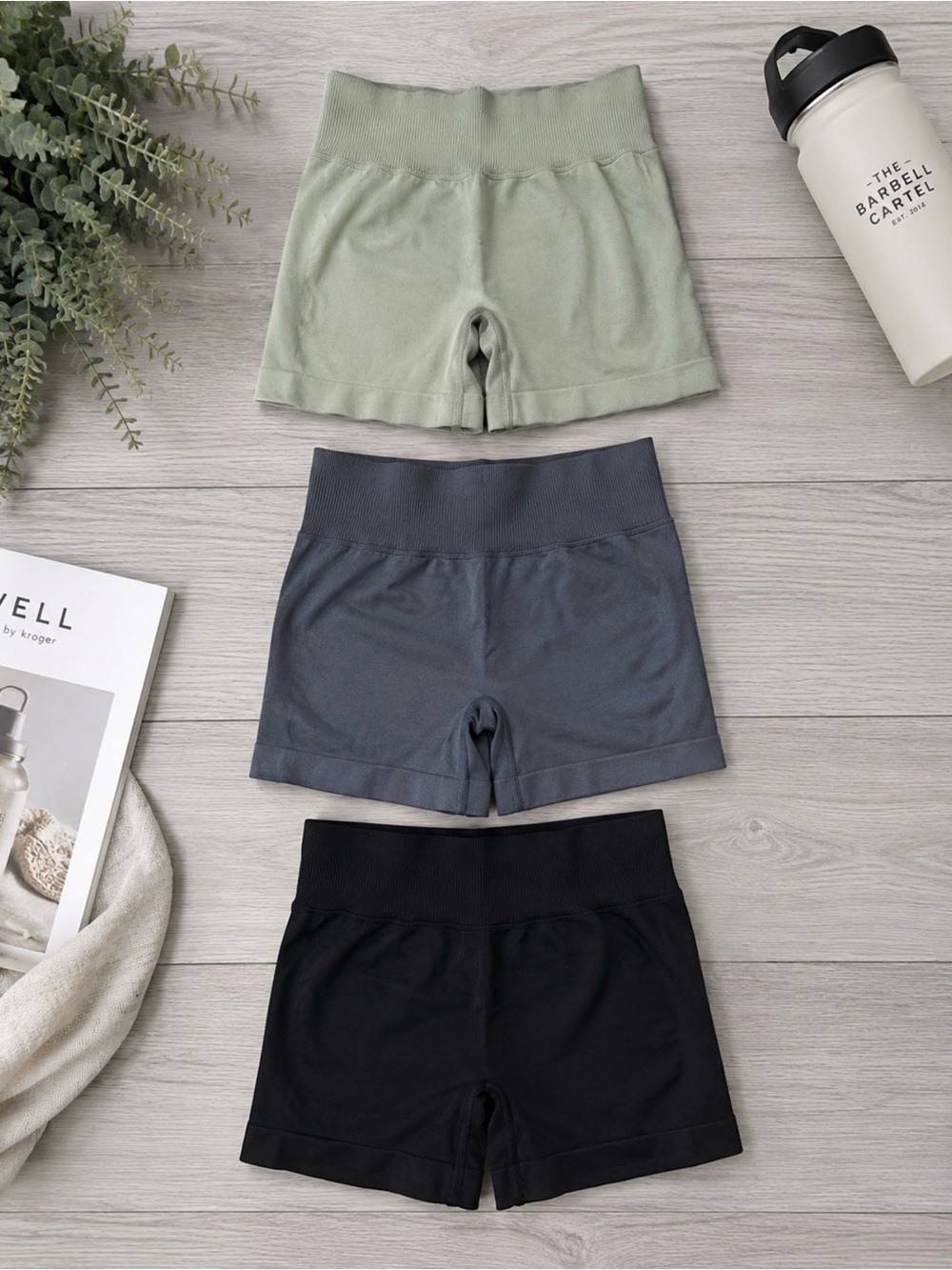 3-Pack Scrunch Butt Gym Shorts Bundle | High-Waisted Tummy Control Shorts